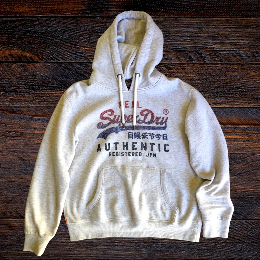 Like New! Superdry JPN, Hoodie, Vintage Logo, Long Sleeve, 3XL